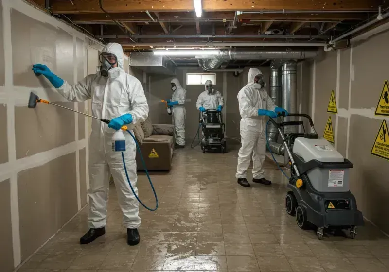 Basement Moisture Removal and Structural Drying process in Harding County, NM